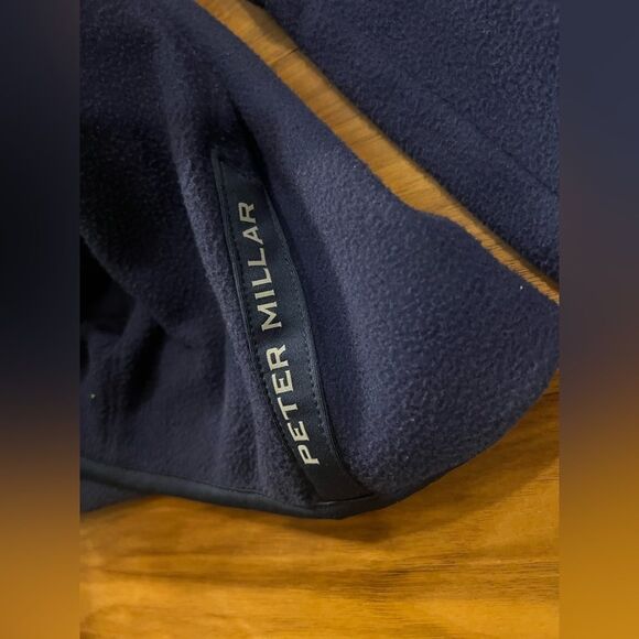 Peter Millar mens Navy Thermal Flow Quarter-Zip Pullover size M - Picture 6 of 7